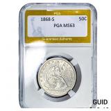 1868-S Seated Liberty Half Dollar PGA MS63