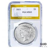 1921 Silver Peace Dollar PGA MS63