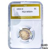 1934-D Buffalo Nickel PGA MS64+