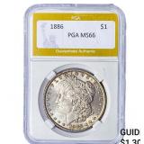 1886 Morgan Silver Dollar PGA MS66
