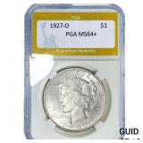 1927-D Silver Peace Dollar PGA MS64+