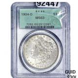 1904-O Morgan Silver Dollar PCGS MS63