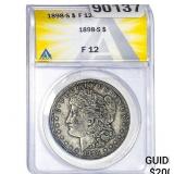 1898-S Morgan Silver Dollar ANACS F12
