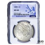 1885 Morgan Silver Dollar NGC MS60