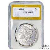 1889-S Morgan Silver Dollar PGA MS63