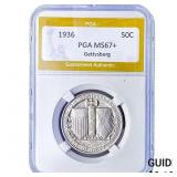 1936 Gettysburg Half Dollar PGA MS67+