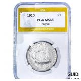 1920 Pilgrim Half Dollar PGA MS66
