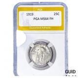 1919 Standing Liberty Quarter PGA MS64 FH