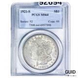 1921-S Morgan Silver Dollar PCGS MS64