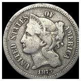 1873 Nickel Three-Cent Piece LIGHTLY CIRCULATED