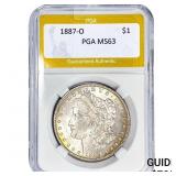 1887-O Morgan Silver Dollar PGA MS63