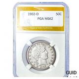 1902-O Barber Half Dollar PGA MS62