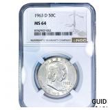 1963-D Franklin Half Dollar NGC MS64
