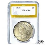 1926 Silver Peace Dollar PGA MS64