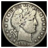 1909 Barber Half Dollar NEARLY UNCIRCULATED
