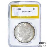 1881 Morgan Silver Dollar PGA MS65