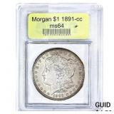 1891-CC Morgan Silver Dollar USCG MS64