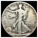 1921-S Silver Walking Liberty Half Dollar LIGHTLY