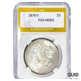 1878-S Morgan Silver Dollar PGA MS63