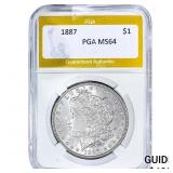 1887 Morgan Silver Dollar PGA MS64