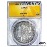 1896 Morgan Silver Dollar ANACS MS61 PL