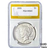 1935 Silver Peace Dollar PGA MS63