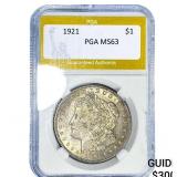 1921 Morgan Silver Dollar PGA MS63