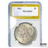 1921 Morgan Silver Dollar PGA MS63