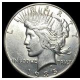 1935-S Silver Peace Dollar CLOSELY UNCIRCULATED
