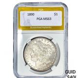 1890 Morgan Silver Dollar PGA MS63