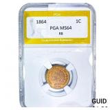 1864 Indian Head Cent PGA MS64