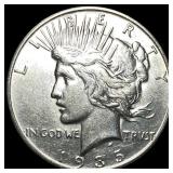 1935 Silver Peace Dollar CLOSELY UNCIRCULATED