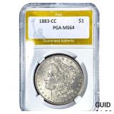 1883-CC Morgan Silver Dollar PGA MS64