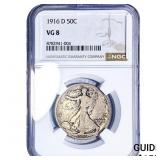 1916-D Walking Liberty Half Dollar NGC VG8