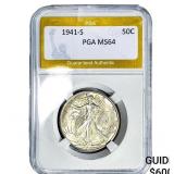1941-S Walking Liberty Half Dollar PGA MS64