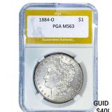 1884-O Morgan Silver Dollar PGA MS63