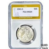 1941-S Walking Liberty Half Dollar PGA MS64