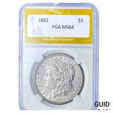 1882 Morgan Silver Dollar PGA MS64
