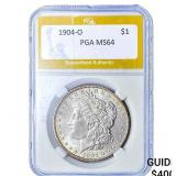 1904-O Morgan Silver Dollar PGA MS64
