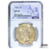 1923 Silver Peace Dollar NGC MS62