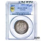1925 Austrailia Silver 1 Florin PCGS VF35