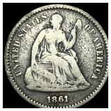 1861 Silver Half Dime LIGHTLY CIRCULATED