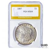1887 Morgan Silver Dollar PGA MS64