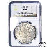 1880 Morgan Silver Dollar NGC MS63
