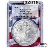2020 Silver Eagle PCGS MS70