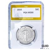 1916 Walking Liberty Half Dollar PGA MS66