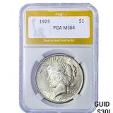 1923 Silver Peace Dollar PGA MS64