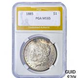 1885 Morgan Silver Dollar PGA MS65