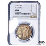 1936-S Bay Bridge Half Dollar NGC MS64
