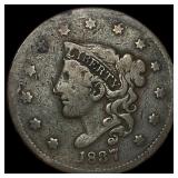 1837 Coronet Head Large Cent LIGHTLY CIRCULATED